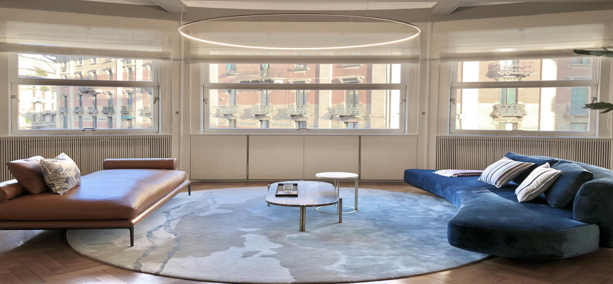 bespoke interior design Milano apartment livingroom window for living fantibozzetti